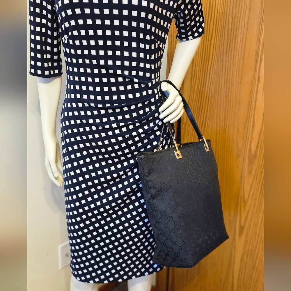 Gucci Black Tote with Gold Accents - Picture 3 of 16